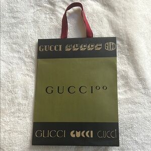 Gucci Olive and Black Shopping Bag